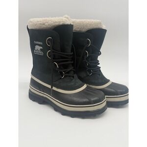 Sorel Caribou Waterproof Boots Women's Size 6 Black Winter Snow